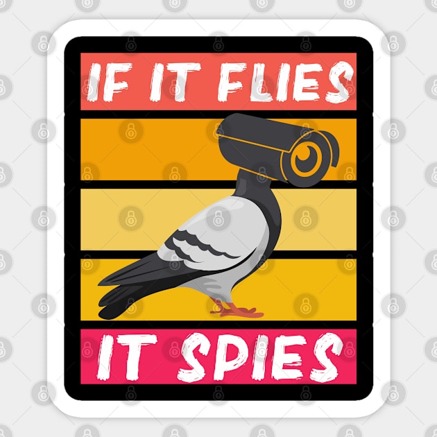 if it flies it spies birds Sticker by Fashion planet